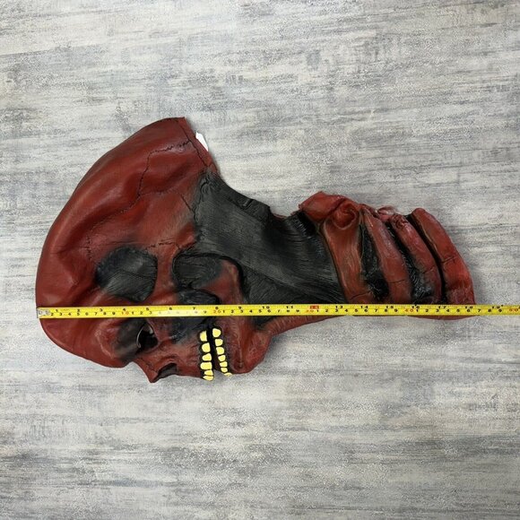 2007 Take One Full Face Horror Scary Red Skull Halloween Mask Costume - Picture 12 of 12